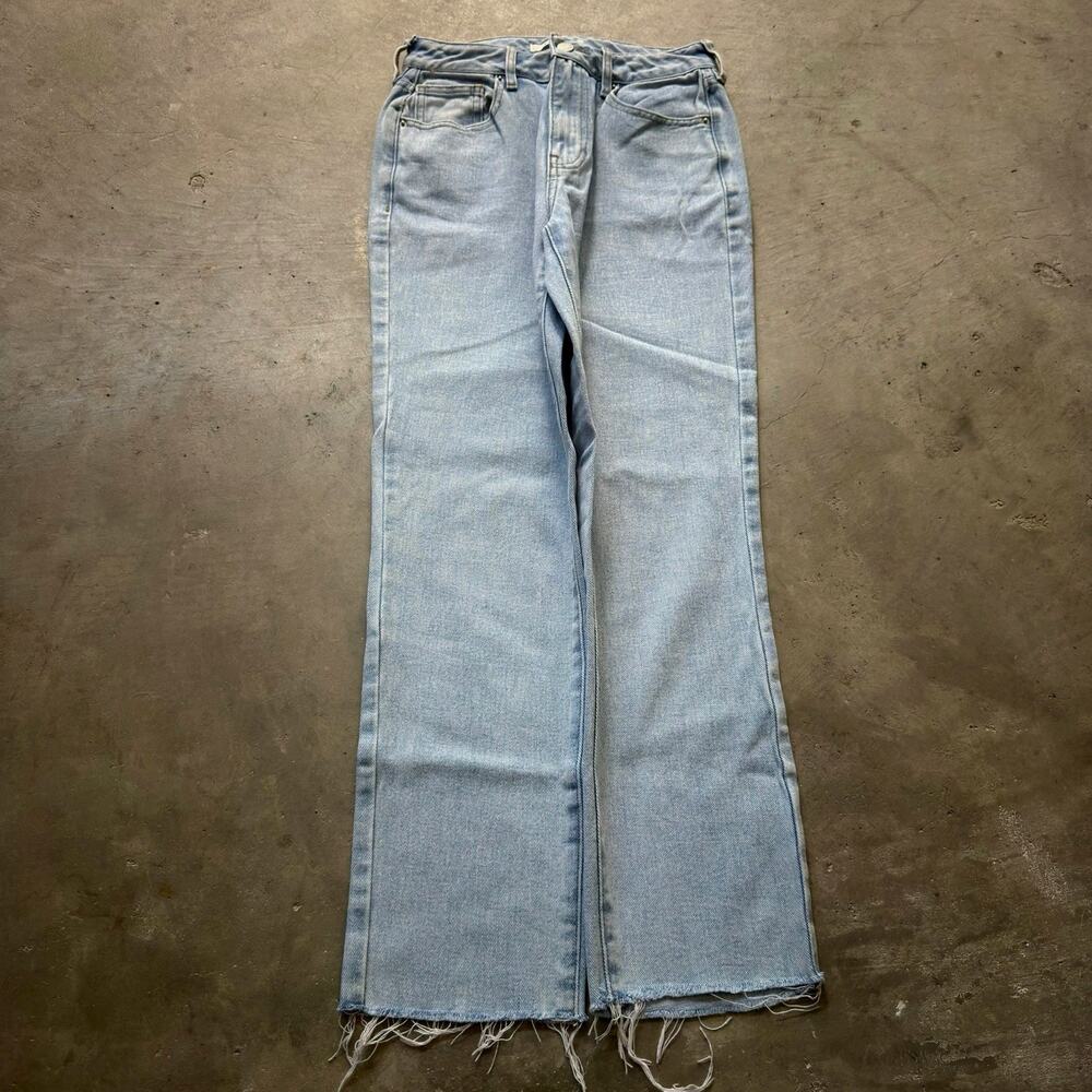 PacSun Jeans Women’s Size 26 Blue Light Wash High Rise Frayed Hem Mom Jean